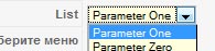 Произвольный список - тип параметра Joomla